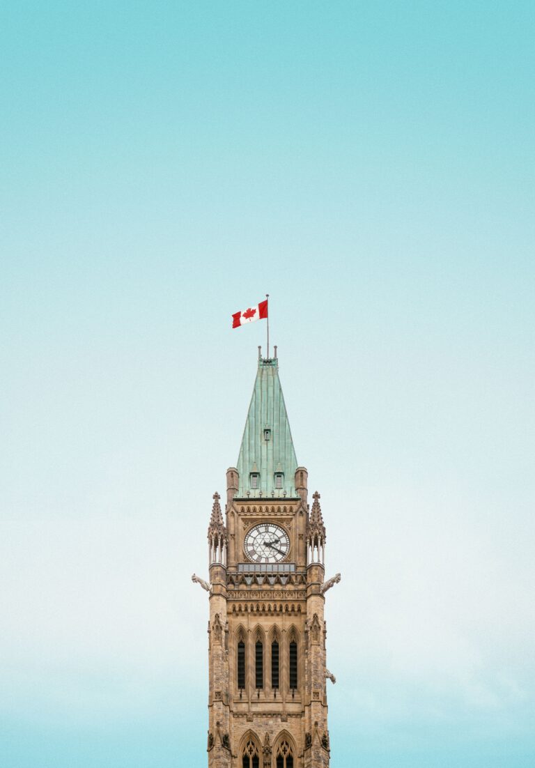 Canadian parliament building top tower