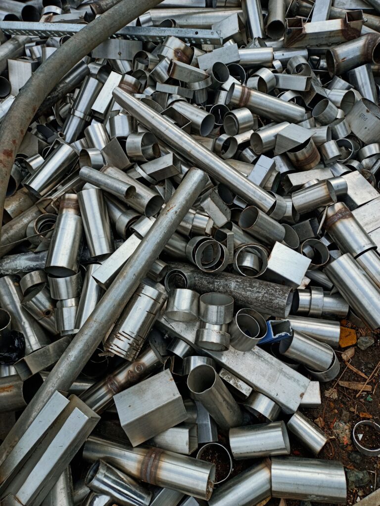Pile of metallic objects