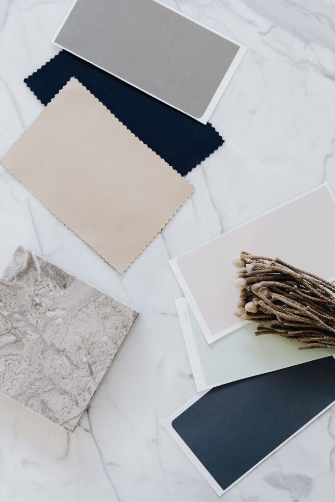 Different materials on counter