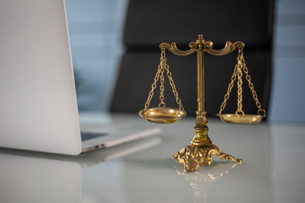 Scale on desk